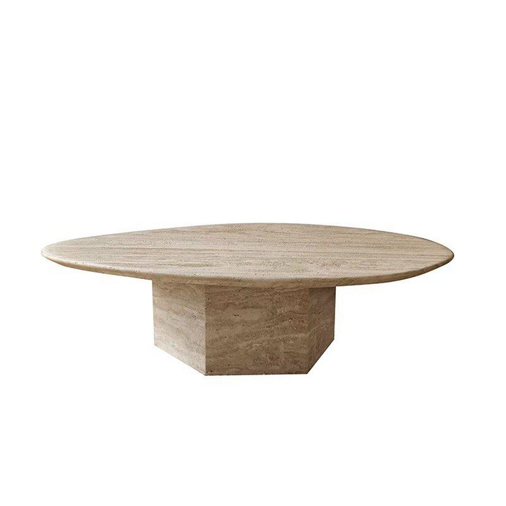 CRAIE Modern Travertine Coffee Table