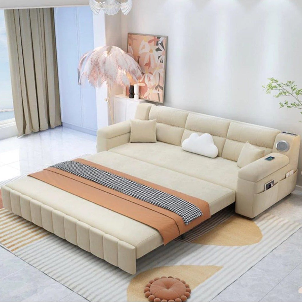 DAN Modern Velvet Storage Sofa Bed