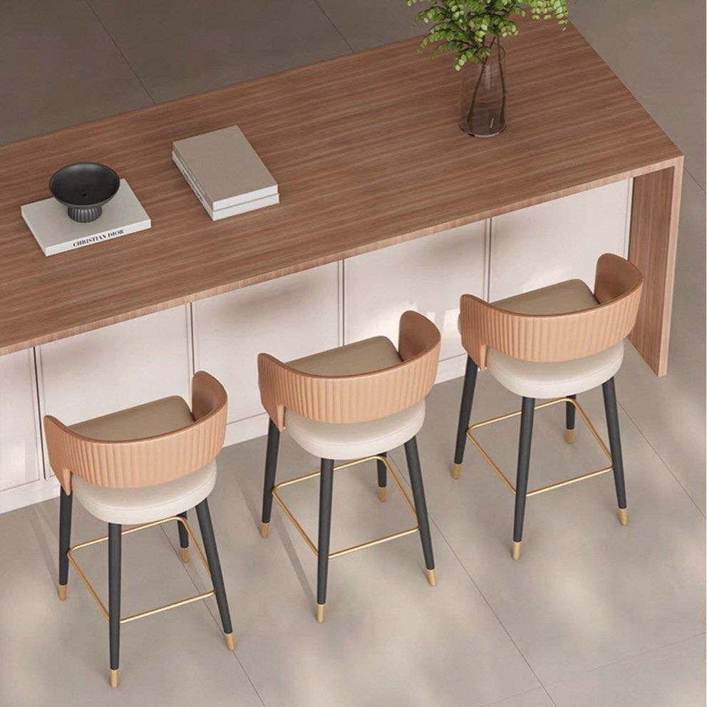 BREG Modern Leather Bar Stool