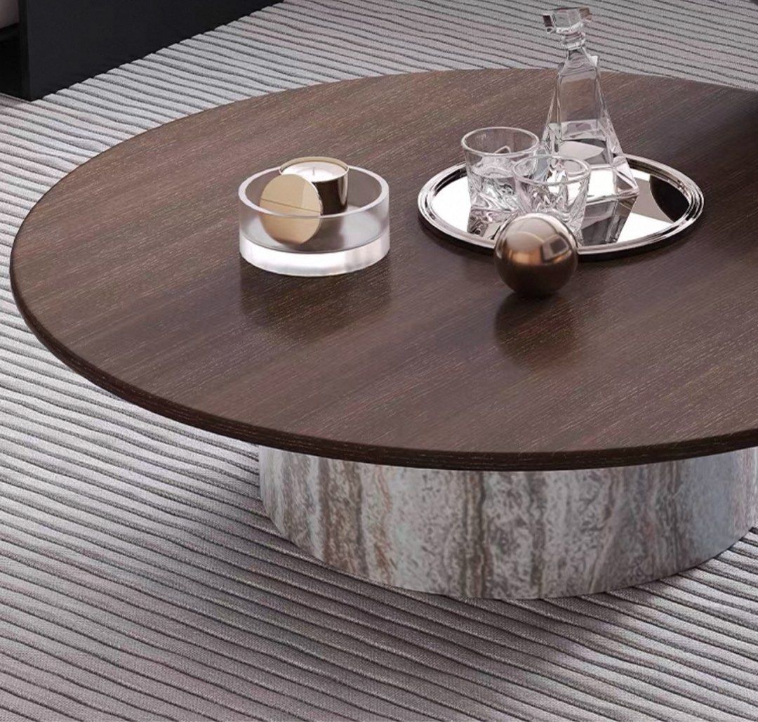 QIYANE Modern Marble Coffee Table
