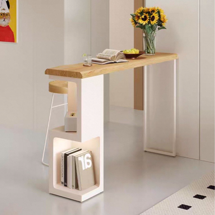 BUREJ Modern Solid Wood Bar Table