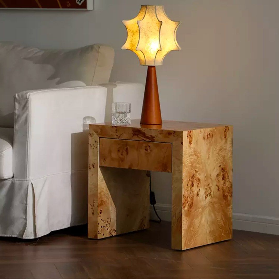 BRAYNE Wabi Sabi Solid Wood Bedside Table