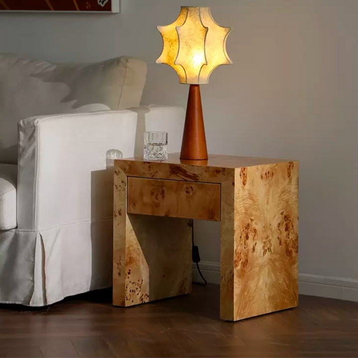 BRAYNE Wabi Sabi Solid Wood Bedside Table