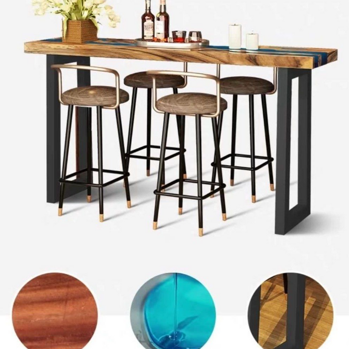 SNOTA Epoxy Resin River Bar Table