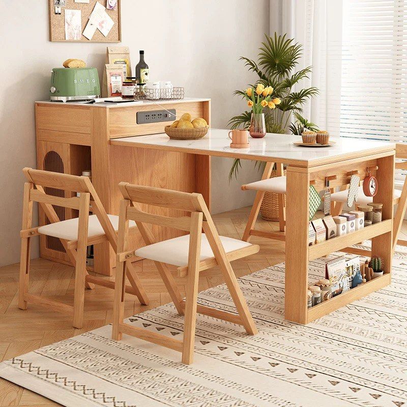 LAUFEN Modern Sintered Stone Extendable Island Dining Table