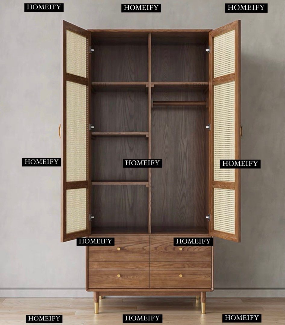 CARUS Vintage Rattan Wardrobe