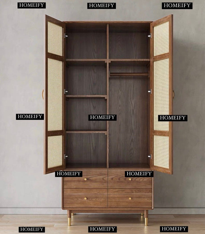 CARUS Vintage Rattan Wardrobe