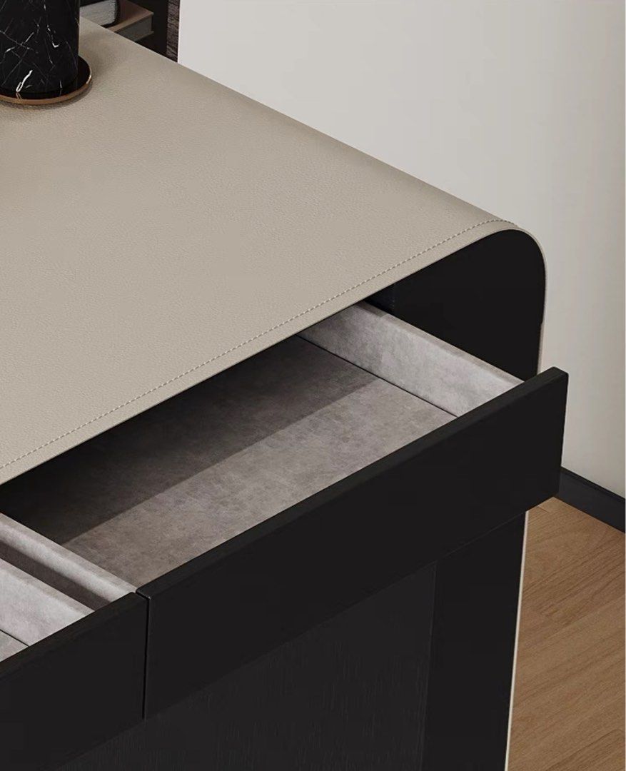 DALIA Modern Saddle Leather Study Desk