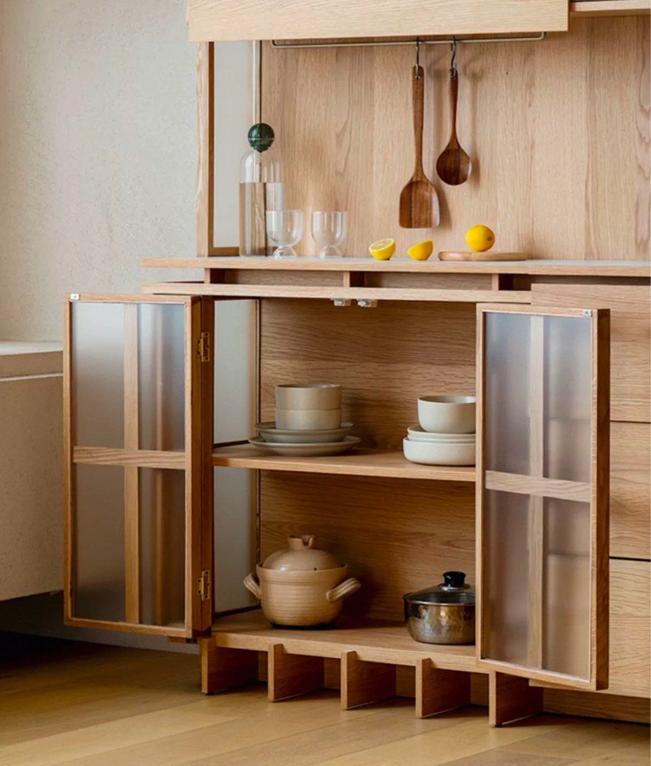 COSRE Modern Solid Wood Kitchen Cabinet