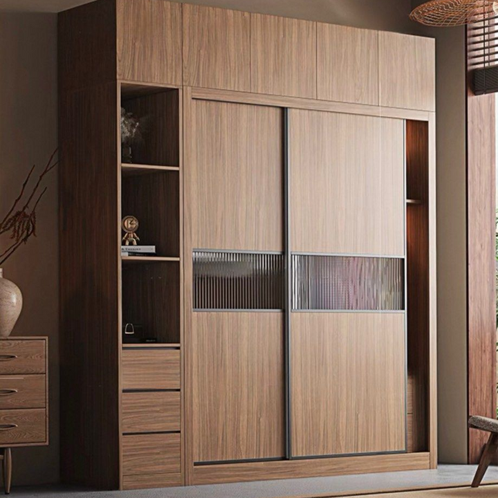 CALAGRE Modern Solid Wood Walnut Wardrobe