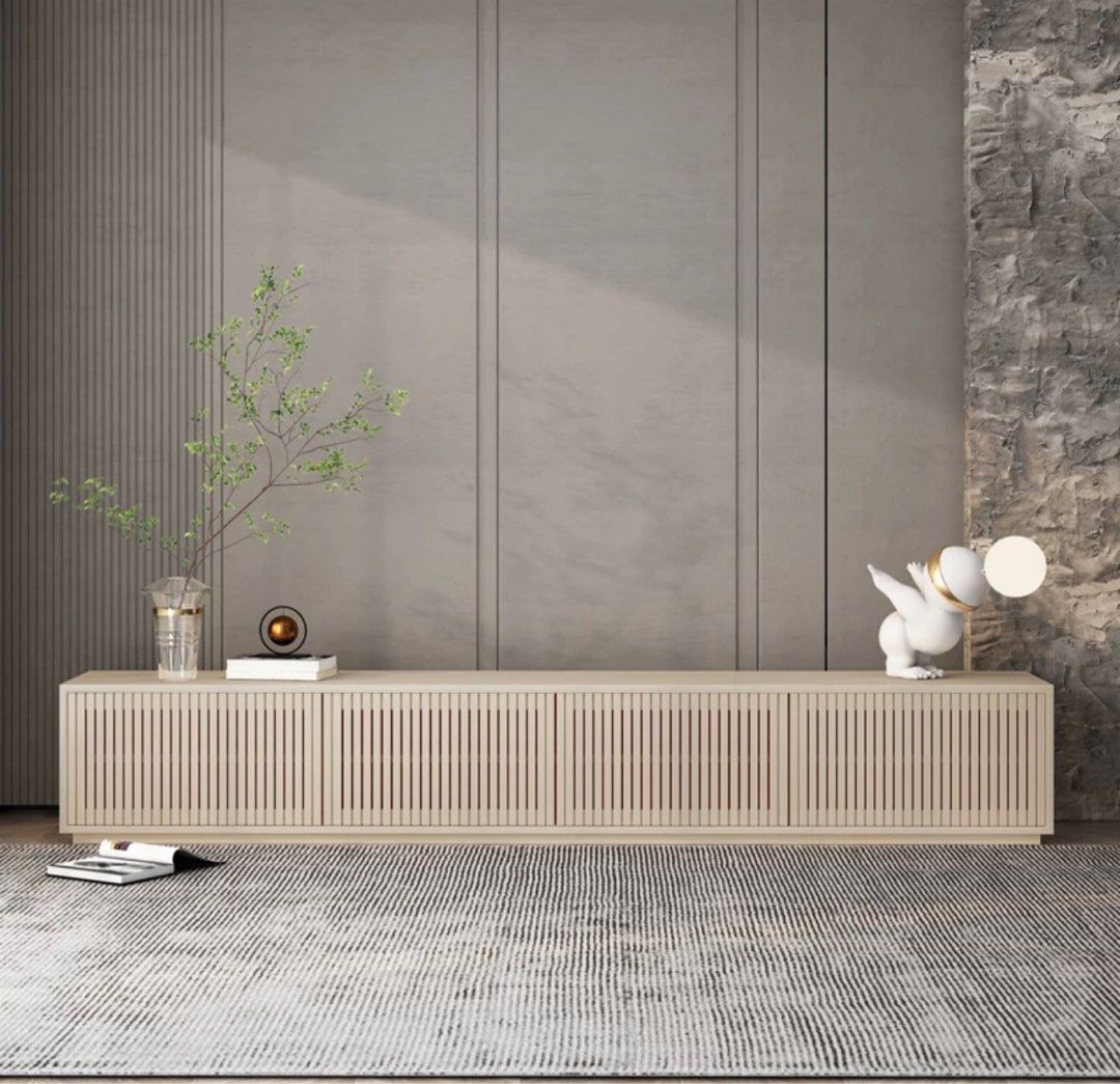 CESTER Japandi Solid Wood TV Console