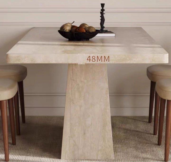 CALVERA Modern Travertine Dining Table