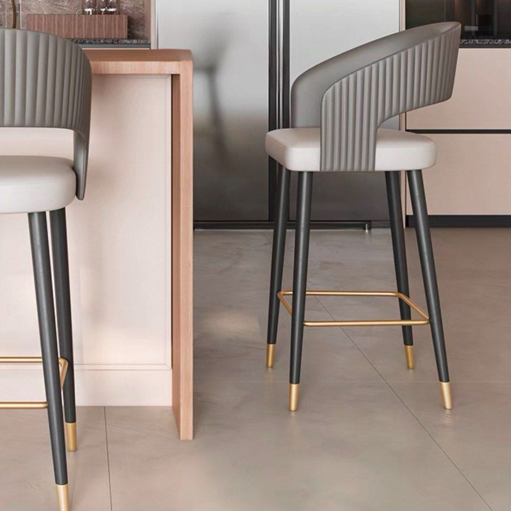 BREG Modern Leather Bar Stool