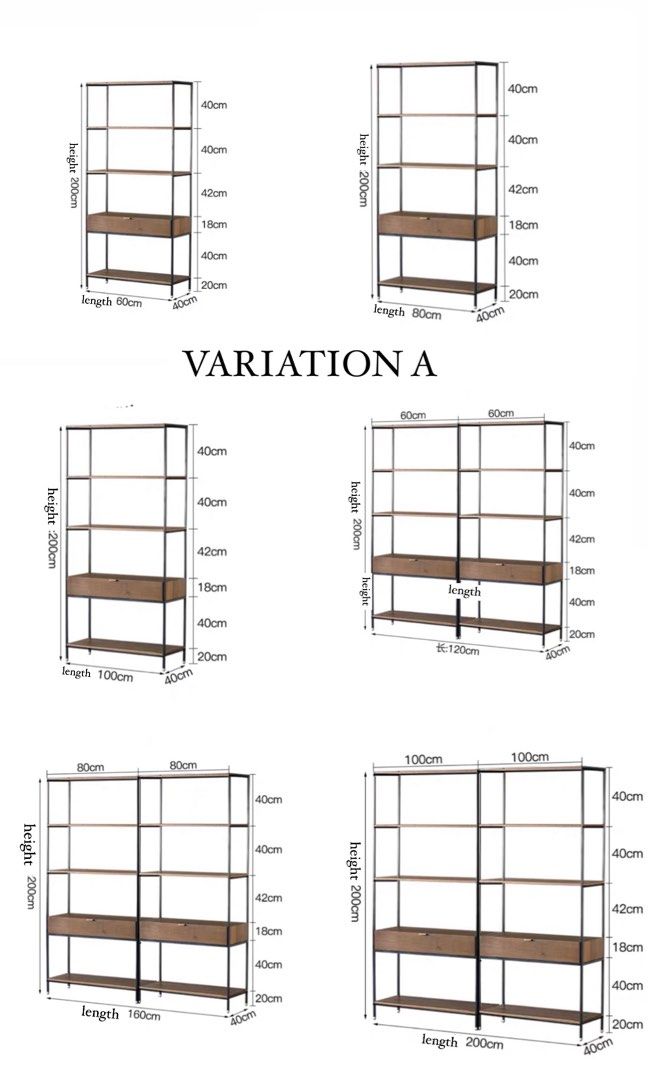 CAIO Industrial Wood Shelf