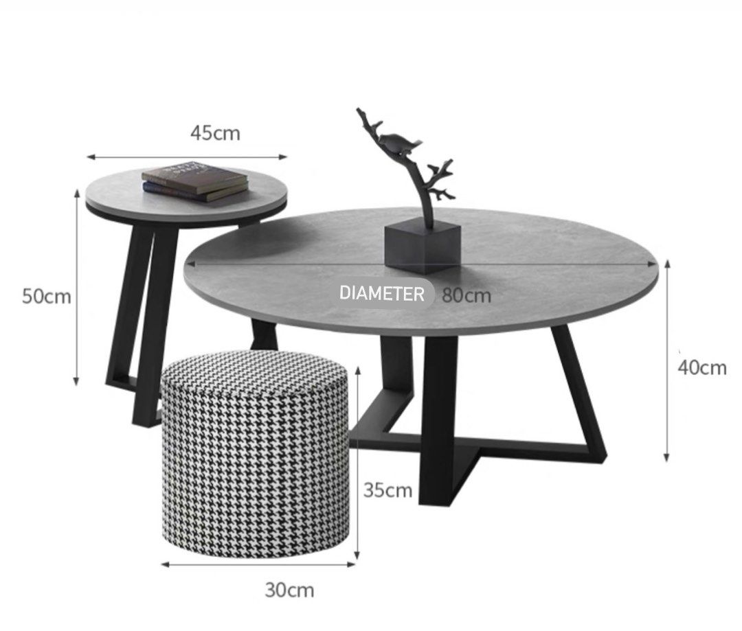 ALCANTARA Modern Slate Coffee Table
