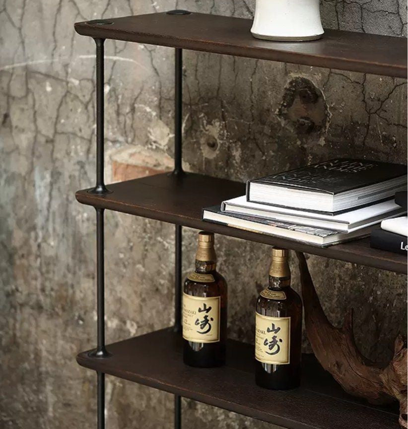 CASION Vintage Solid Wood Display Shelf