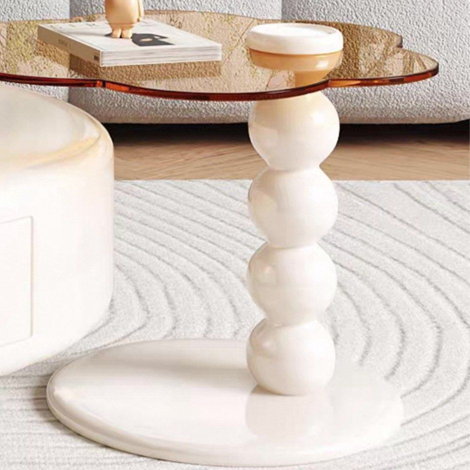 ERAEL Japandi Round Swivel Coffee Table