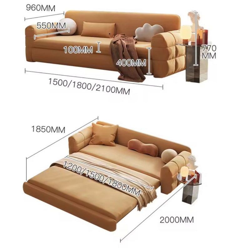 DEBBA Modern Velvet Sofa Bed