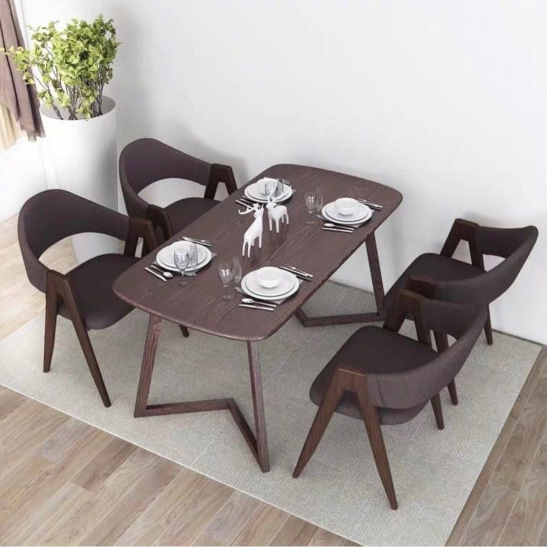 CONNER Rustic Solid Wood Dining Table & Chairs