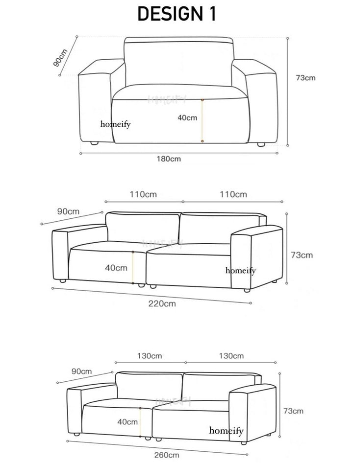 CELVENTO Modern Leather Sofa
