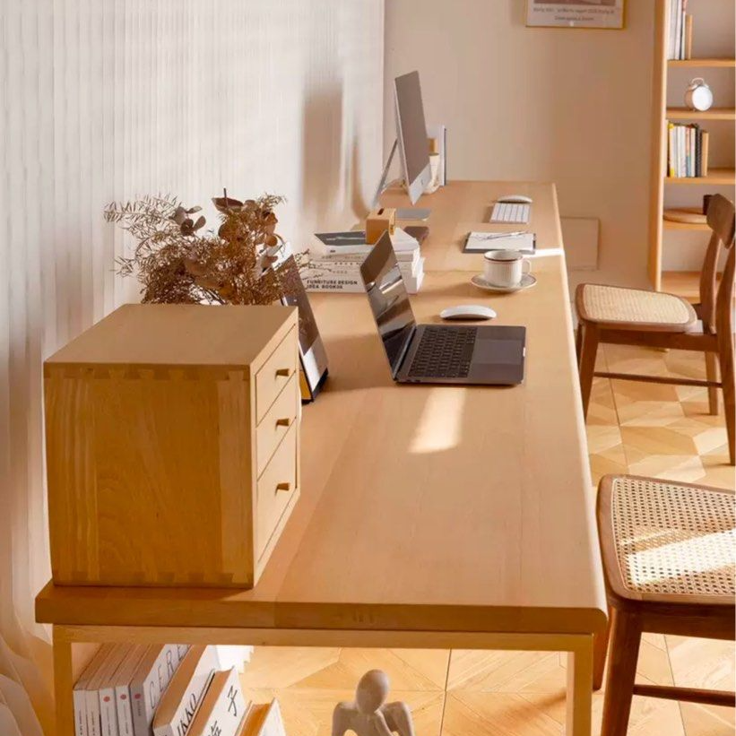 CICCI Scandinavian Solid Wood Study Table