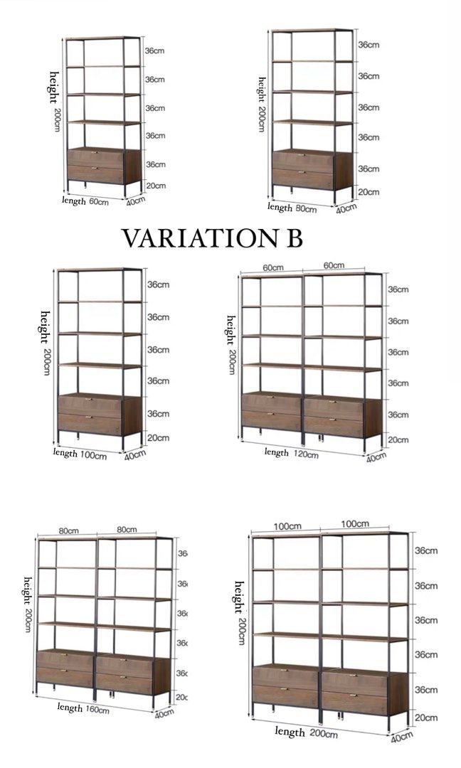 CAIO Industrial Wood Shelf