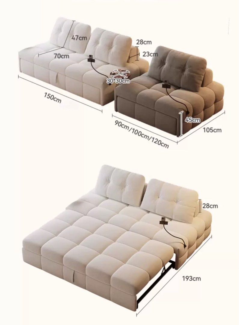 JANCE Modern Sofa Bed