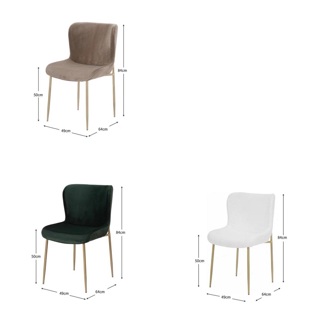 BRIEL Modern Fabric Dining Chair