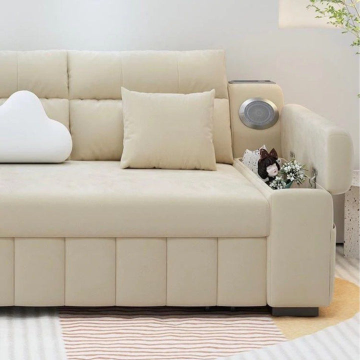 DAN Modern Velvet Storage Sofa Bed