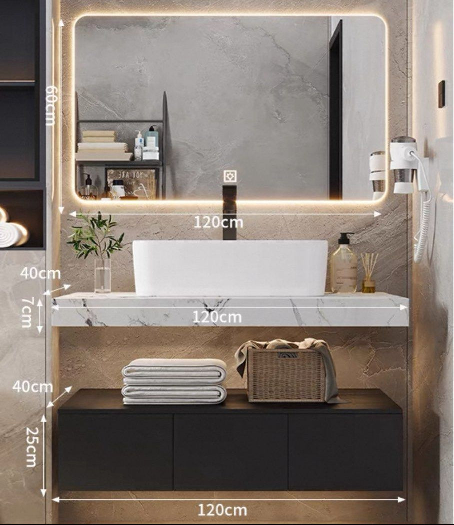 BRISA Modern Sintered Stone Vanity Sink