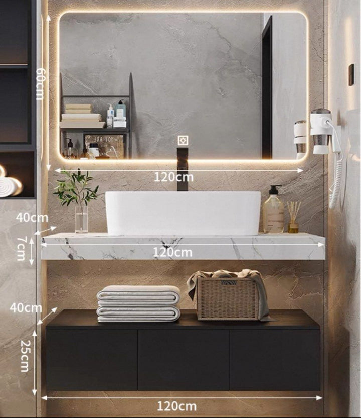 BRISA Modern Sintered Stone Vanity Sink