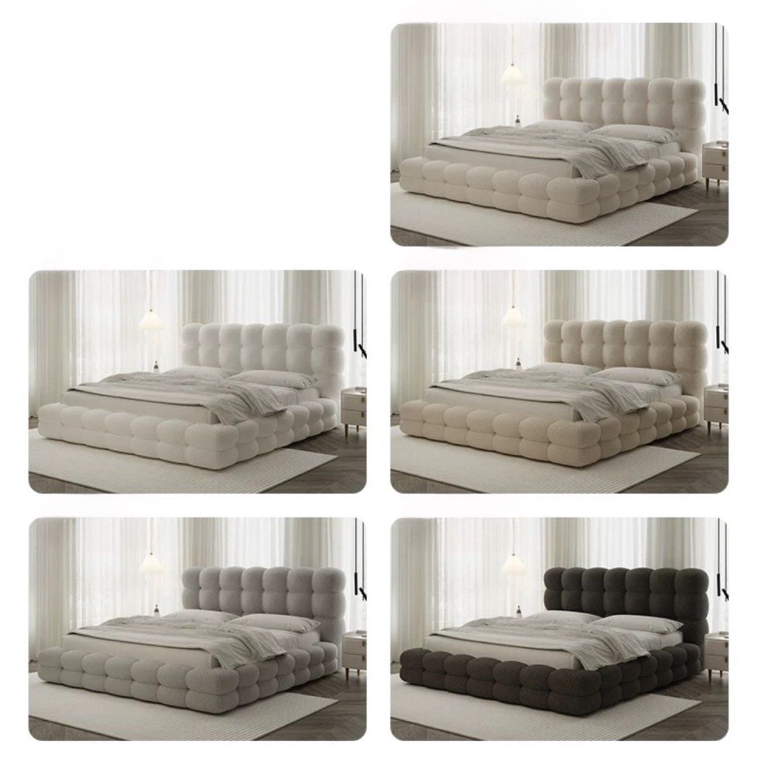 BREON Modern Boucle Storage Bedframe