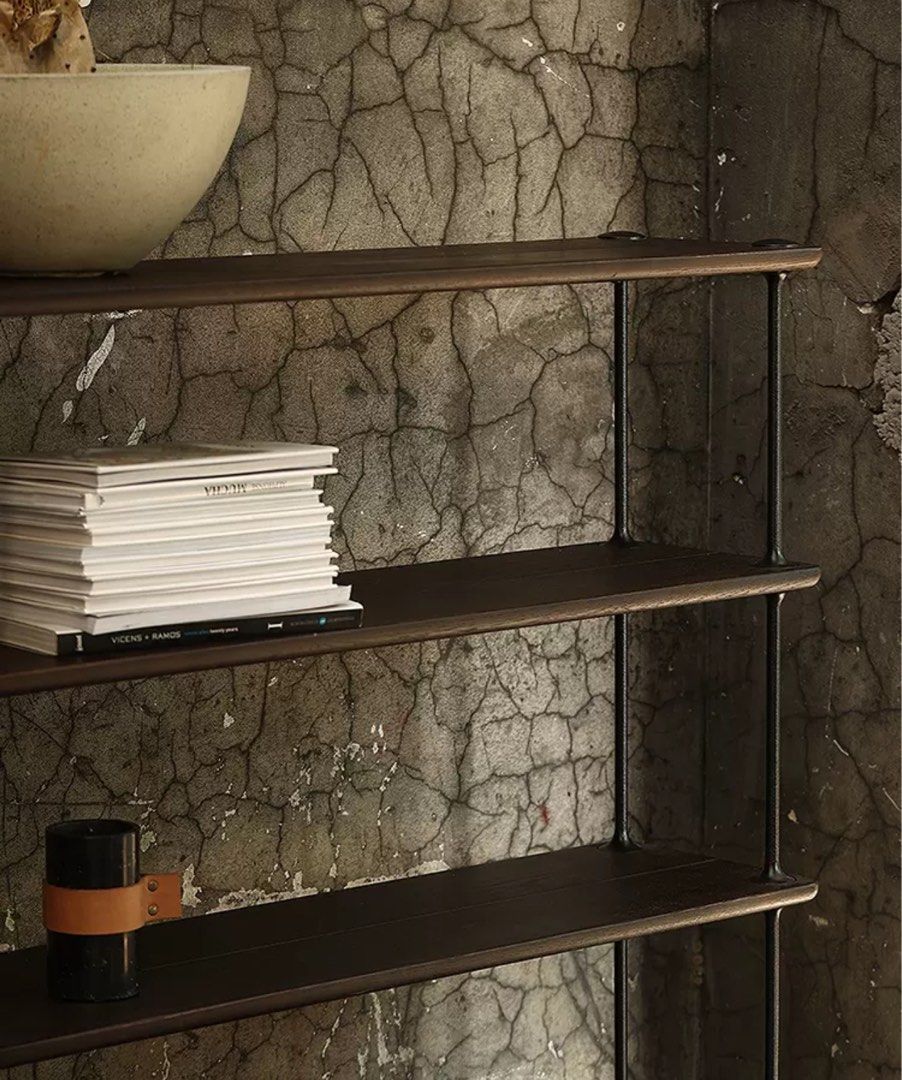 CASION Vintage Solid Wood Display Shelf