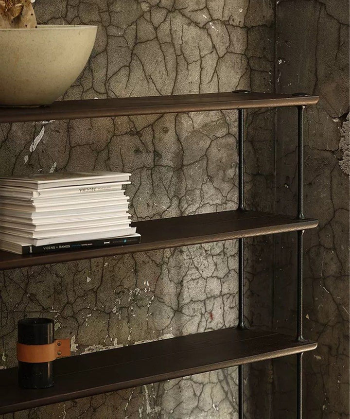 CASION Vintage Solid Wood Display Shelf