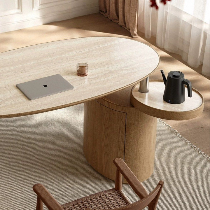 STEION Japandi Sintered Stone Study Table