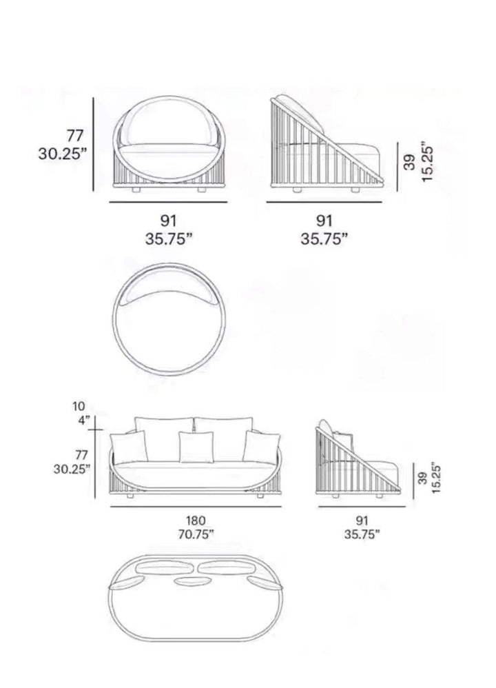 SOROKU Japandi Solid Wood Sofa