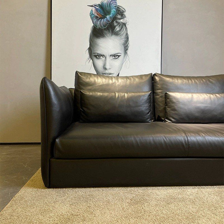 SHIZUNE Modern Genuine Leather Sofa