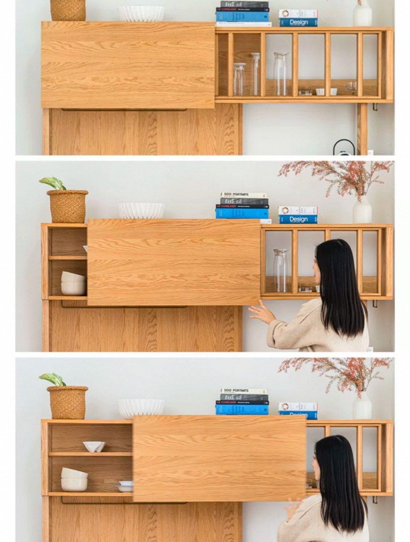 COSRE Modern Solid Wood Kitchen Cabinet