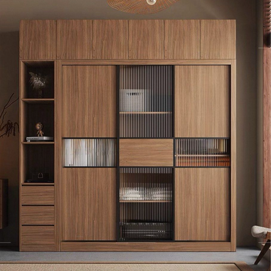 CALAGRE Modern Solid Wood Walnut Wardrobe