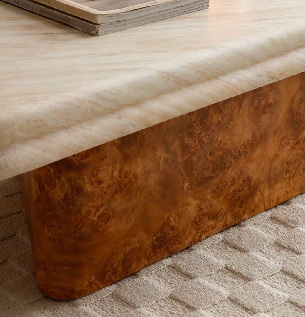 ADAM Modern Travertine Coffee Table