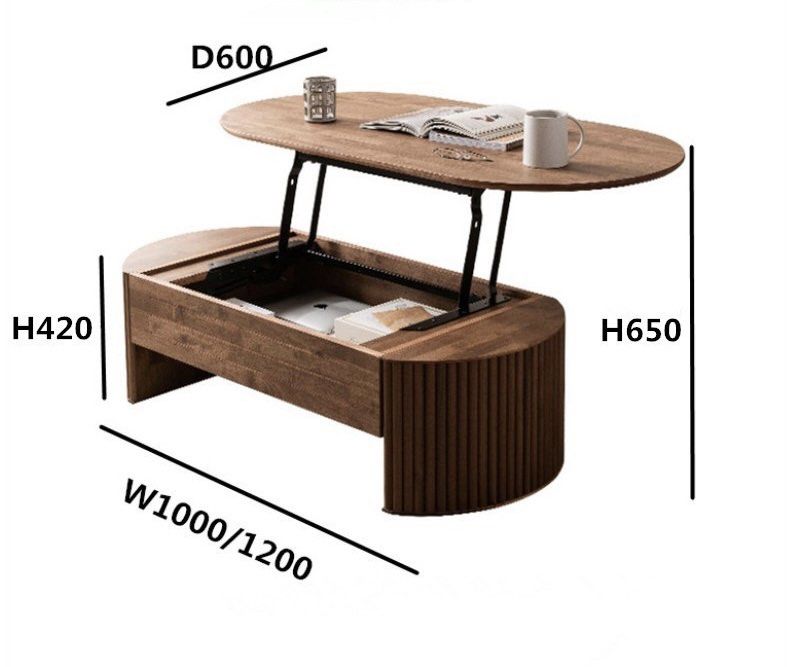 GAINZA Extendable Walnut Coffee Table