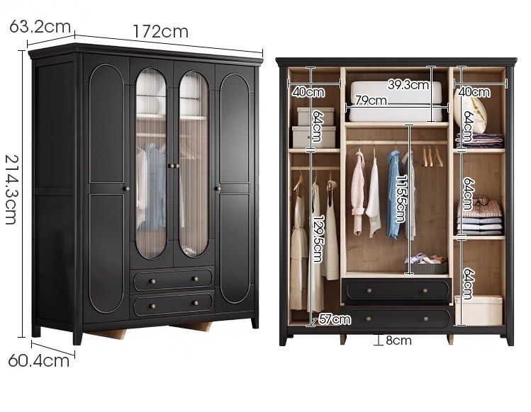 CALPURNIA Vintage Solid Wood Wardrobe