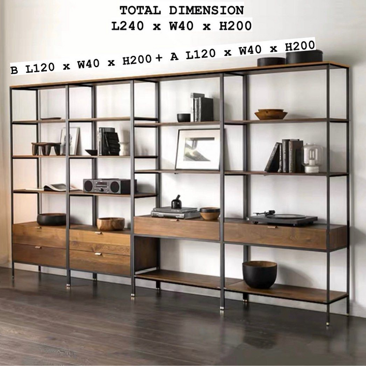CAIO Industrial Wood Shelf