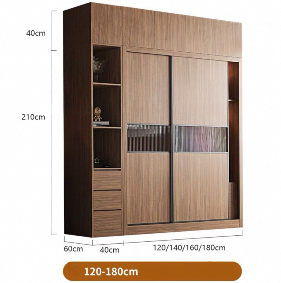 CALAGRE Modern Solid Wood Walnut Wardrobe