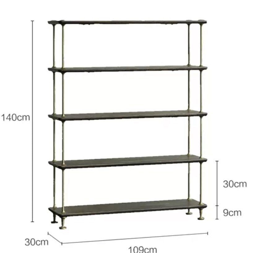 CASION Vintage Solid Wood Display Shelf