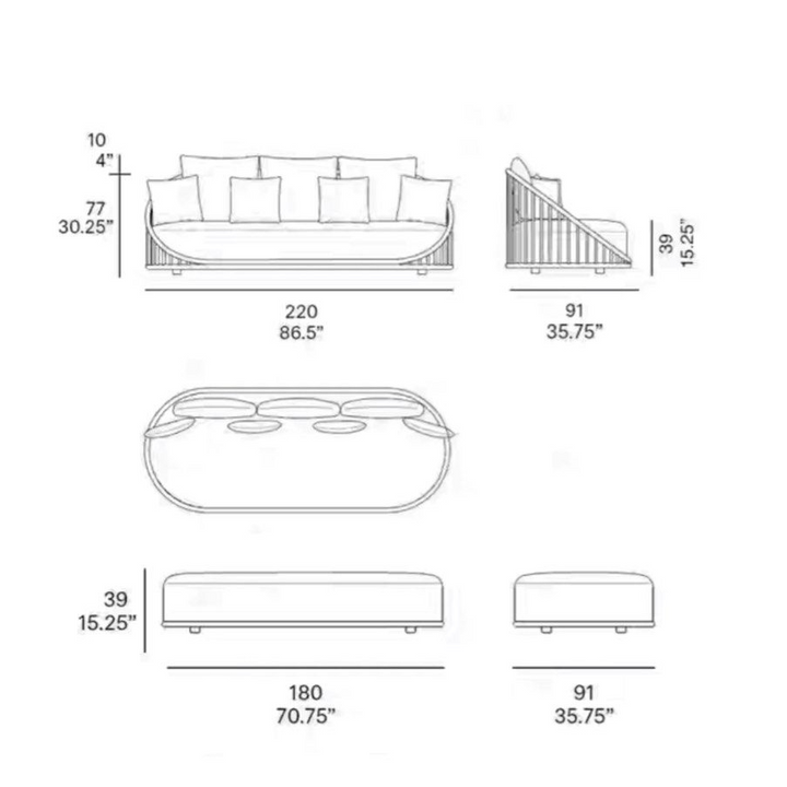 SOROKU Japandi Solid Wood Sofa