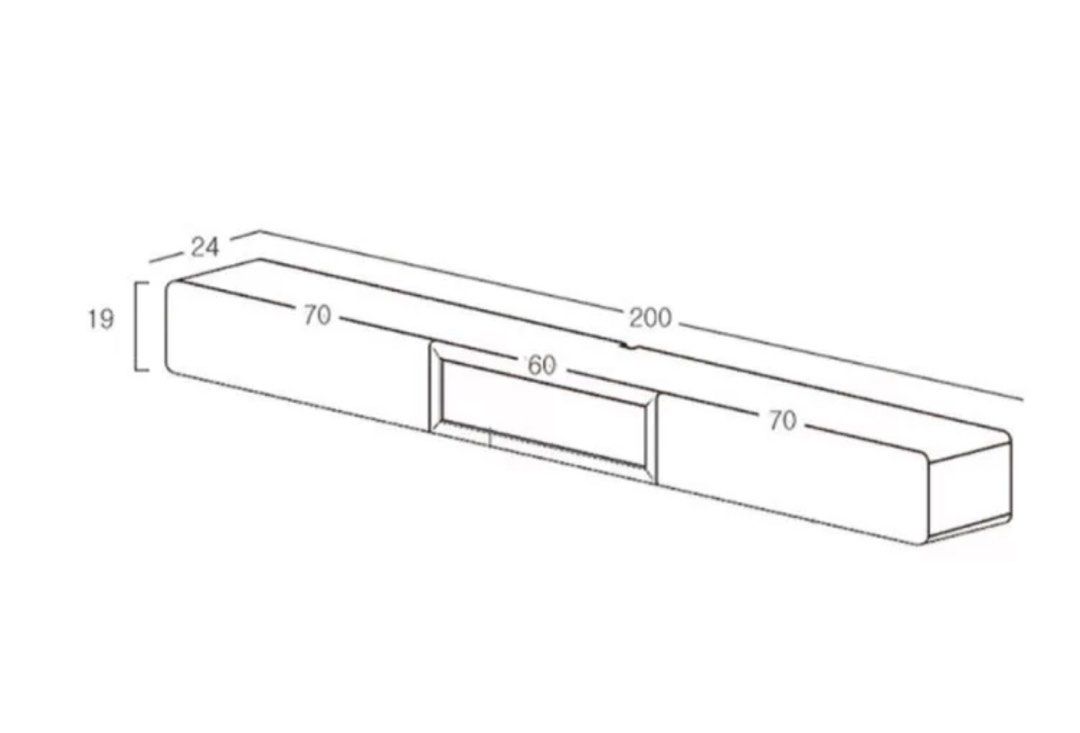 RADO Rustic Oak Floating TV Console