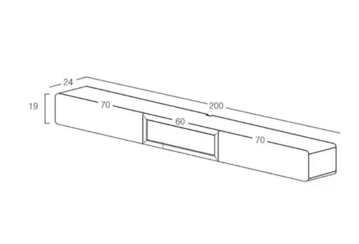 RADO Rustic Oak Floating TV Console