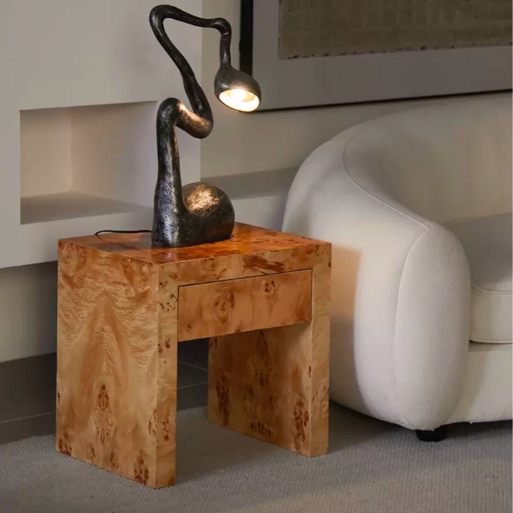 BRAYNE Wabi Sabi Solid Wood Bedside Table