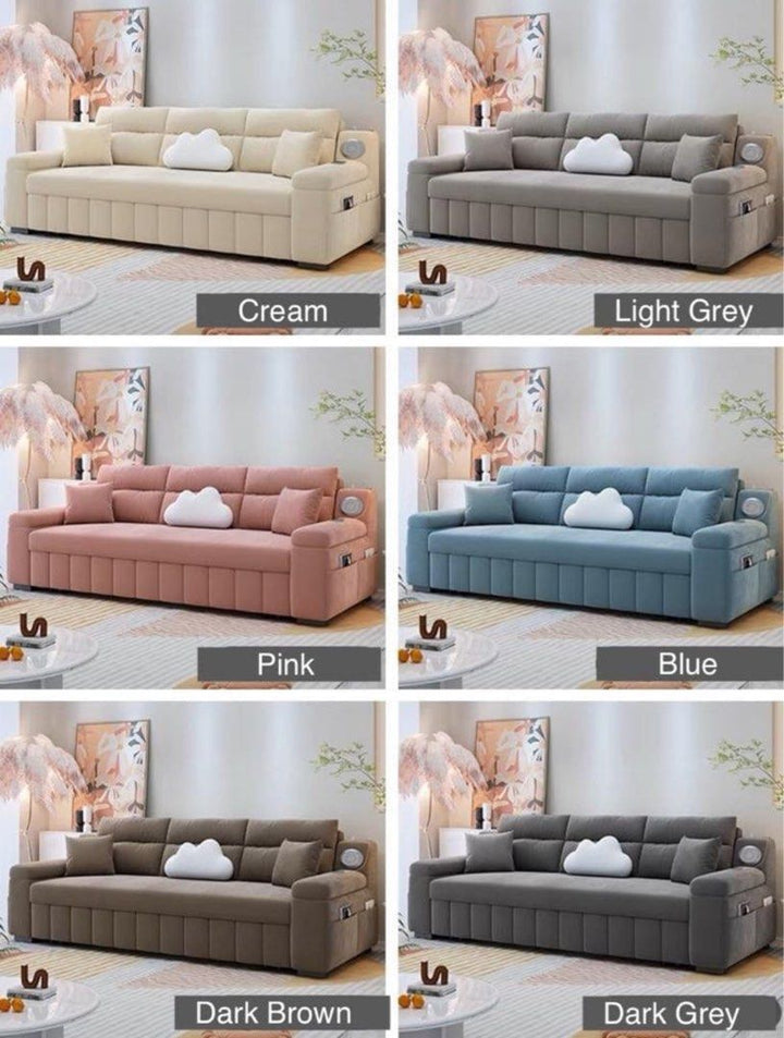 DAN Modern Velvet Storage Sofa Bed